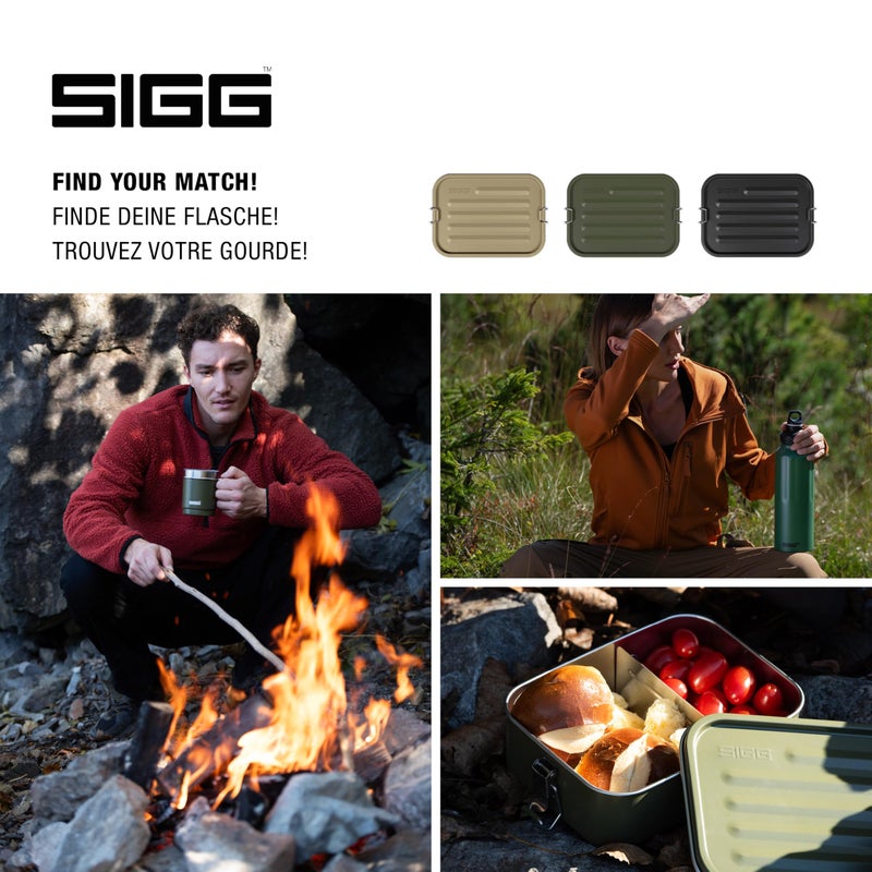 Sigg - Gemstone Lunch Box Selenite - Stainless Steel - No Plastic - Dishwasher Safe - Leak-Proof - Reusable Food Containers - Black - Lunch To Go 27 Oz - Image 5